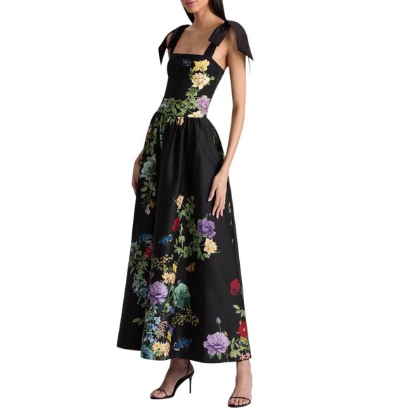 Alice + Olivia Oriana Drop-Waist Midi-Dress Size 4 S/XS NEW - Picture 13 of 15